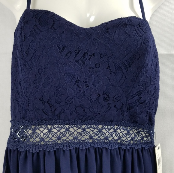 NWT BCX Navy Blue Dress w/Straps size 13 - Picture 5 of 7
